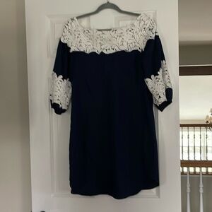 Gorgeous Alice & Trixie navy and white lace dress